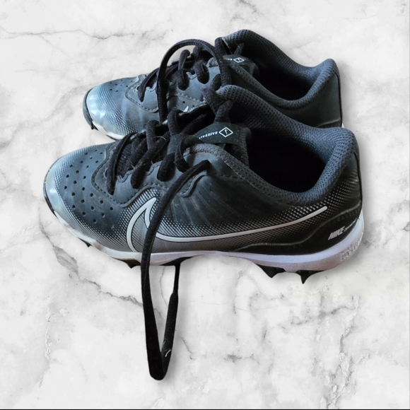 Nike Diamond Fastflex Kids Youth Black Baseball Cleats Size 11C - Picture 6 of 7